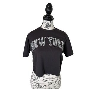 Cut‎ & Paste Women  Grey New York Size XS Short Sleeve Cotton